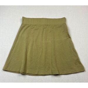 Free People FP Beach Olive Green Mini Skirt Size M‎ Pull-On A-Line Casual Soft